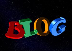 A group of letters that spell out the word " blog ".