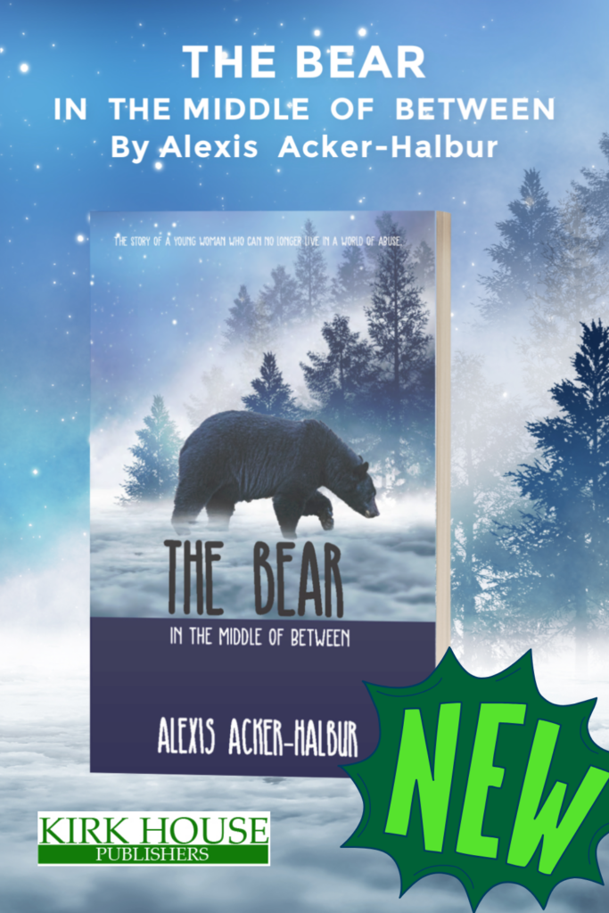 A book cover with the title of the bear in the middle of between.