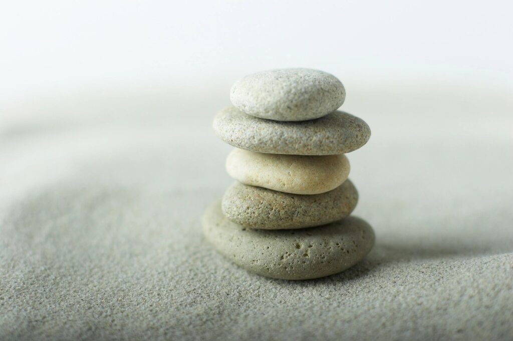 A stack of rocks on top of each other.