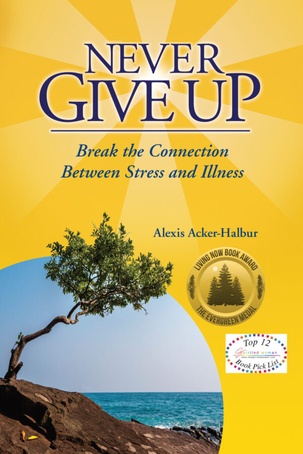 A book cover with an image of a tree and the words " give up ".